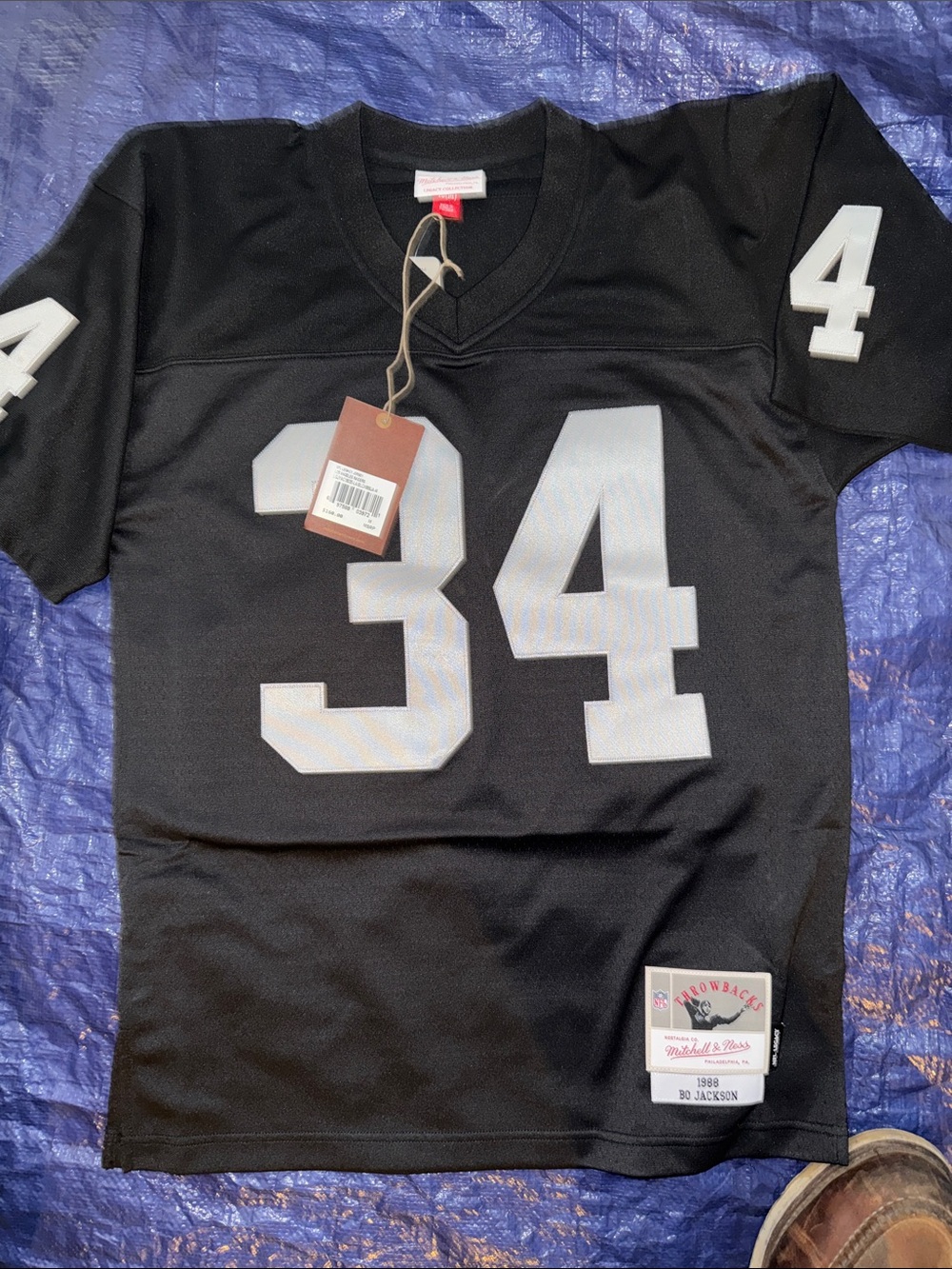 Mitchell & Ness Black Jersey with White Number